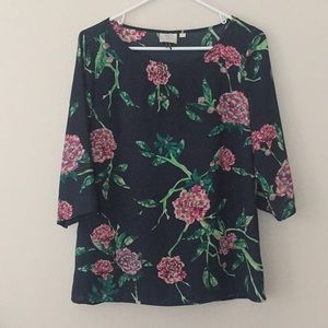 Anthropologie Floral Blouse Size Small